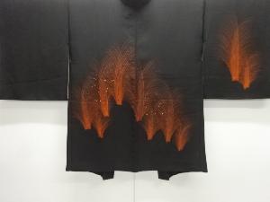 草葉に水玉模様刺繍絵羽織